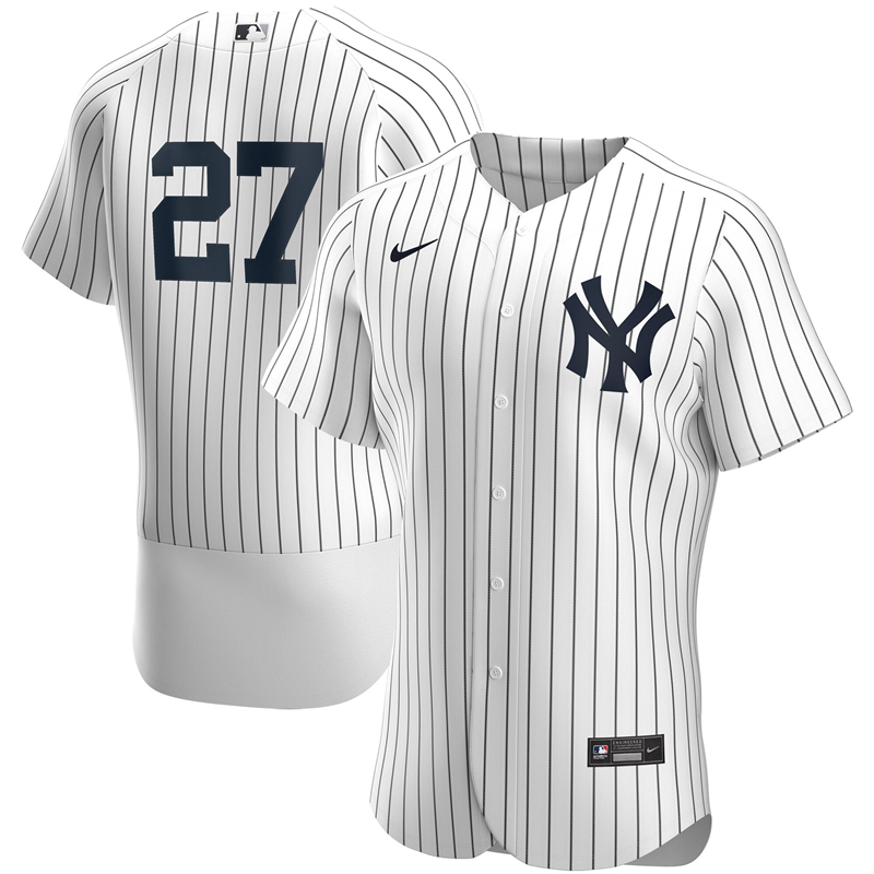 2020 MLB Men New York Yankees 27 Giancarlo Stanton Nike White Home 2020 Authentic Player Team Jersey 2